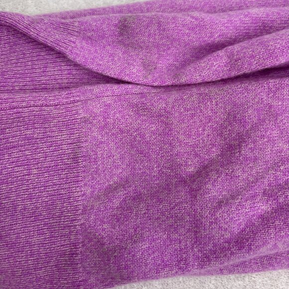 J. Crew 100% Cashmere Marled Fold Over Turtleneck Sweater Size Small Purple NWT - Picture 12 of 12